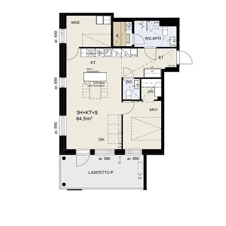 Apartamento Uusi Kolmio Satamassa Sauna , Iso Parveke Jyväskylä